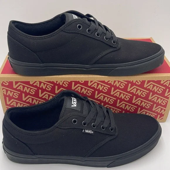 Vans Men's Black Canvas Sneakers Atwood (Canvas) Black/Black
VN000TUY186 - Picture 2 of 16